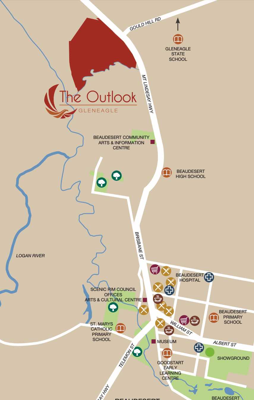 The Outlook Estate - Gleneagle Location map